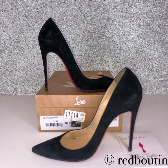 👠SOLD👠 so kate Black Suede 120mm Louboutin W/ - Picture 3 of 8